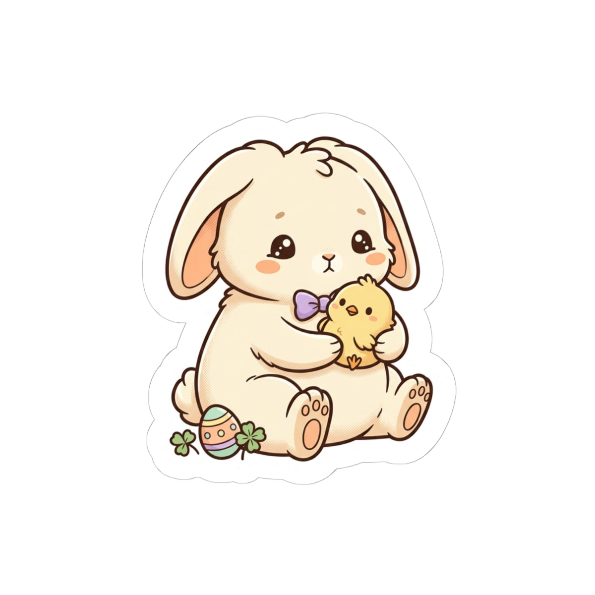 Easter Bunny & Chick Sticker