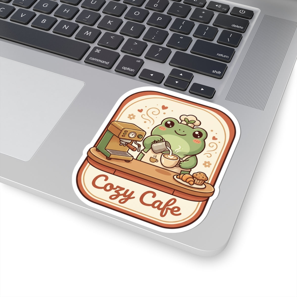 Cozy Cafe Sticker — Frog Barista