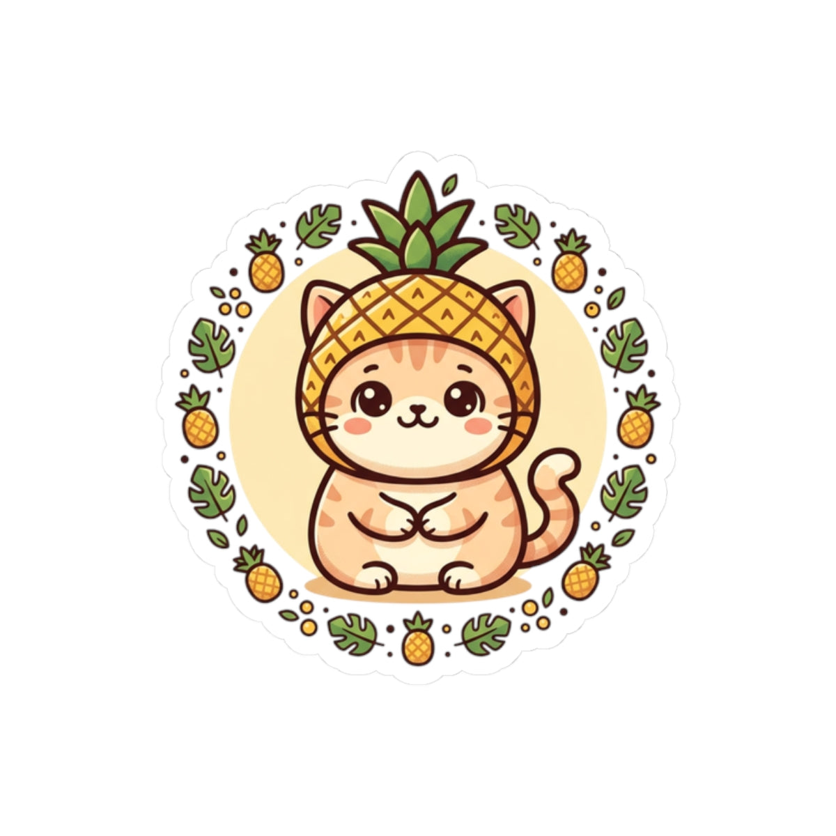 Cute Kawaii Fruit Kitty Sticker