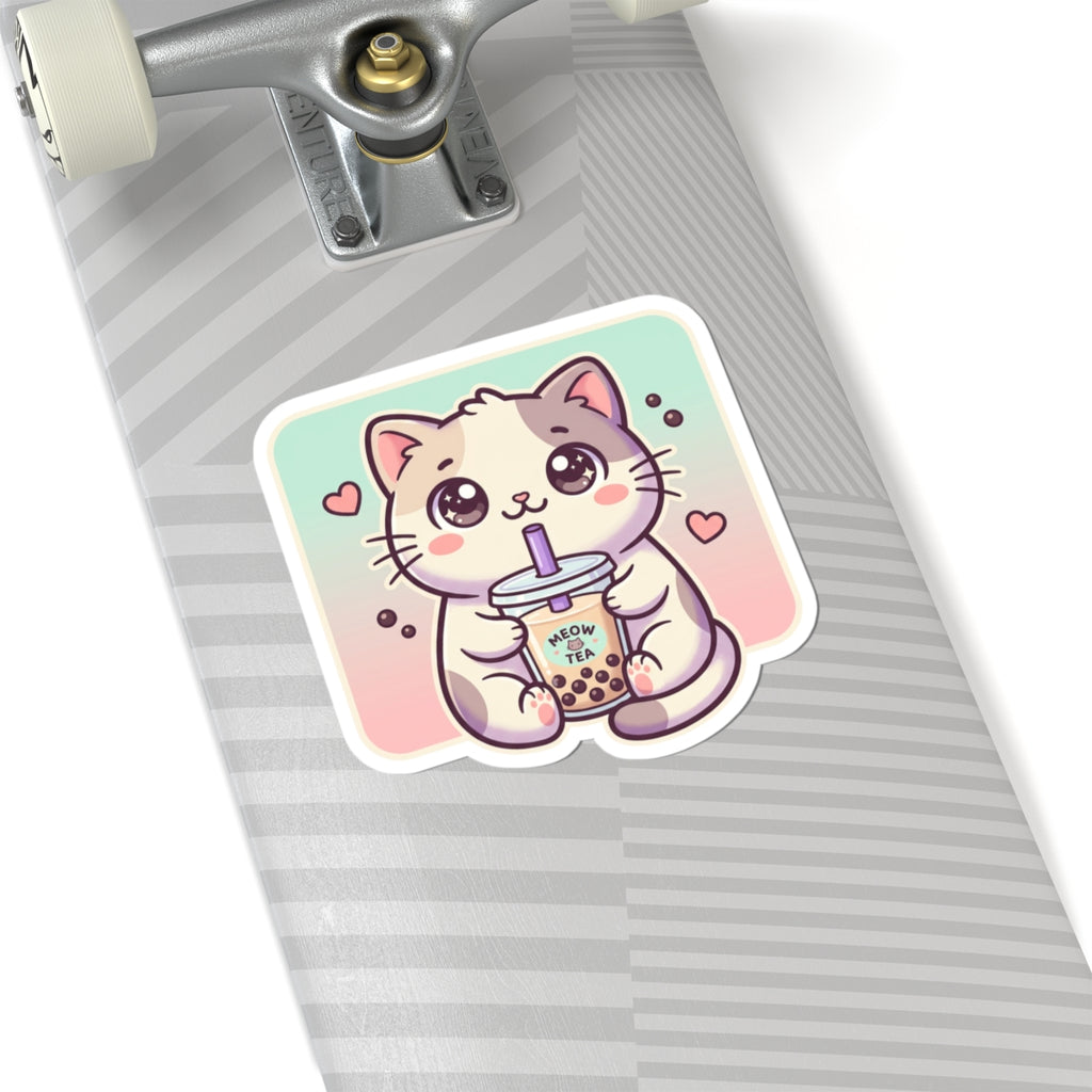 Kawaii Cat Bubble Tea Sticker (Meow Tea)