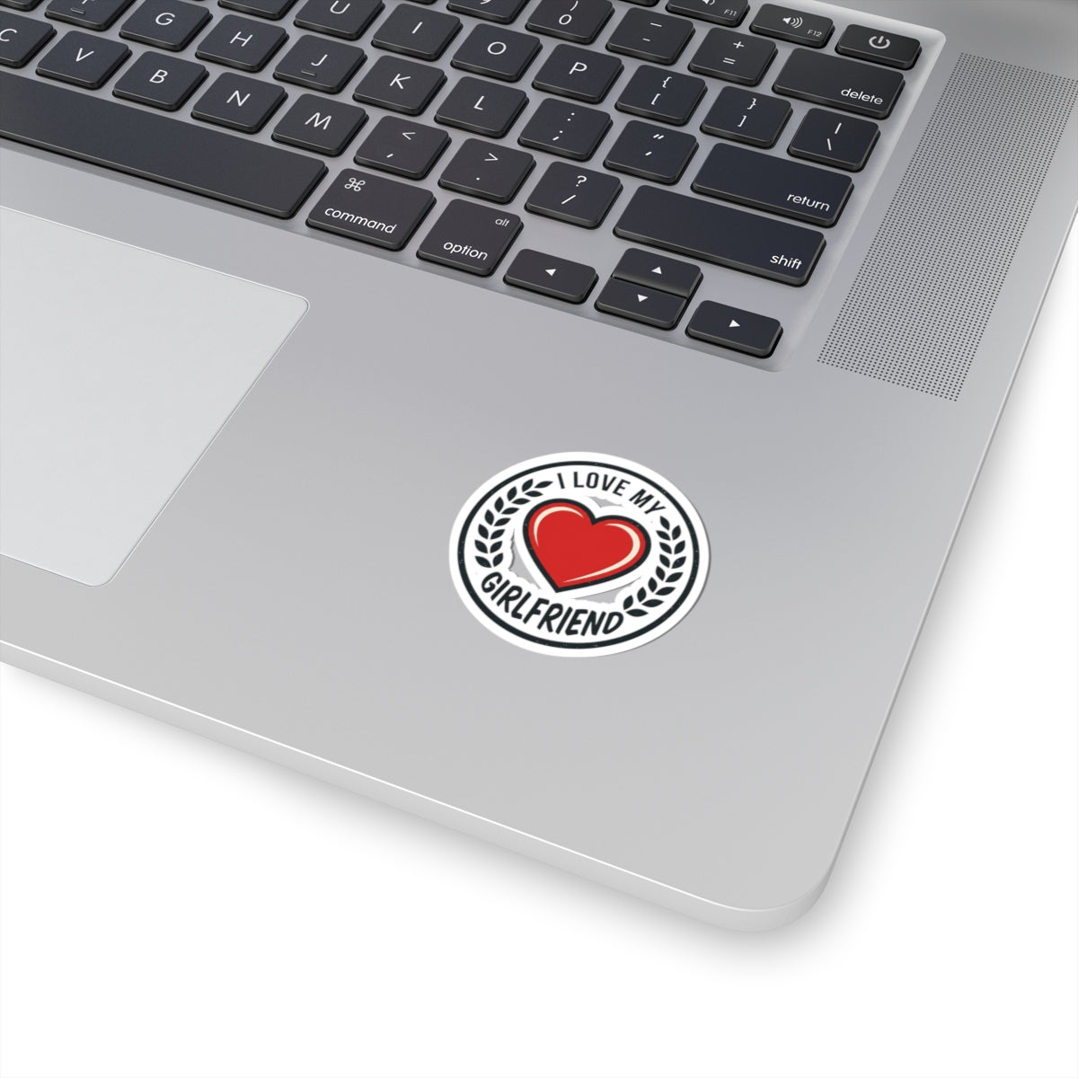 I Love My Girlfriend Sticker — Heart Emblem Sticker for Laptops, Gifts & Valentines