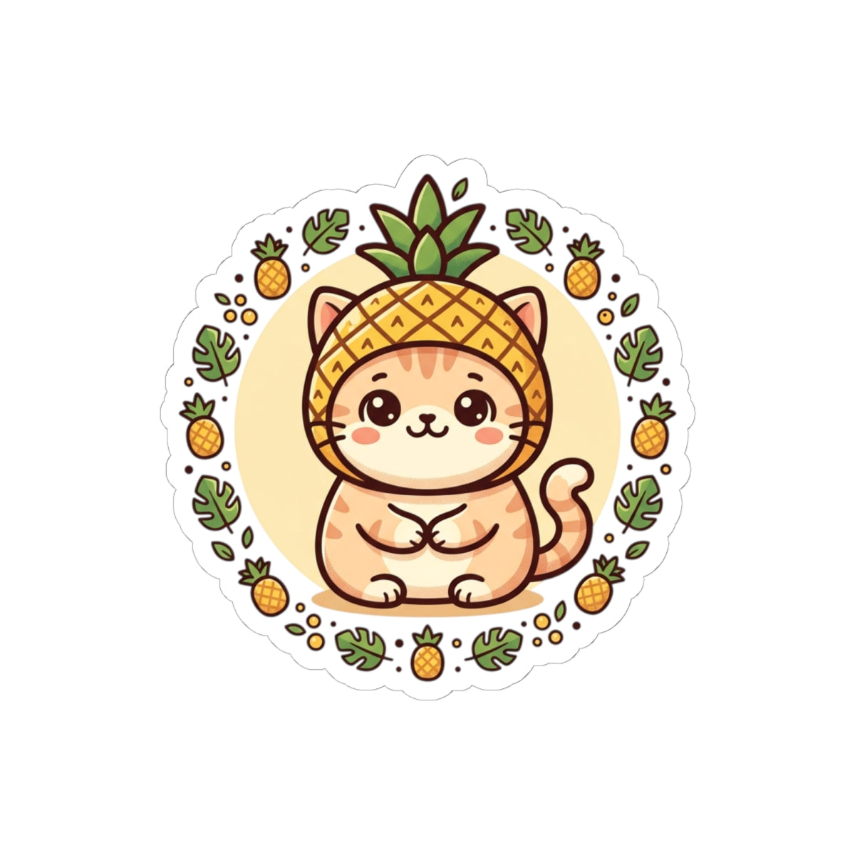 Cute Kawaii Fruit Kitty Sticker