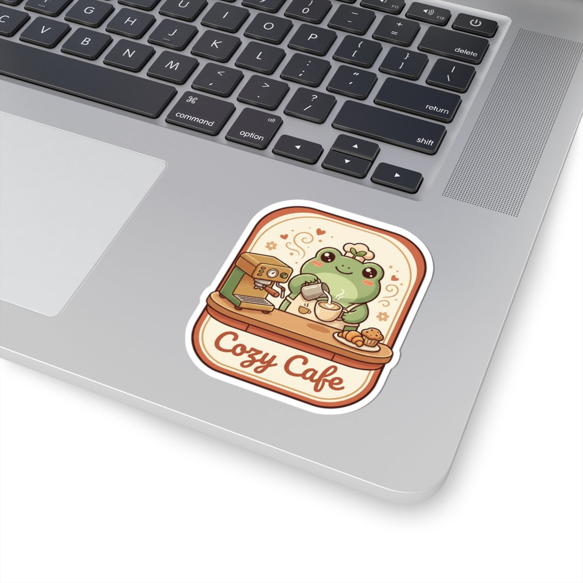 Cozy Cafe Sticker — Frog Barista