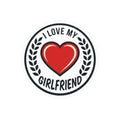 I Love My Girlfriend Sticker — Heart Emblem Sticker for Laptops, Gifts & Valentines