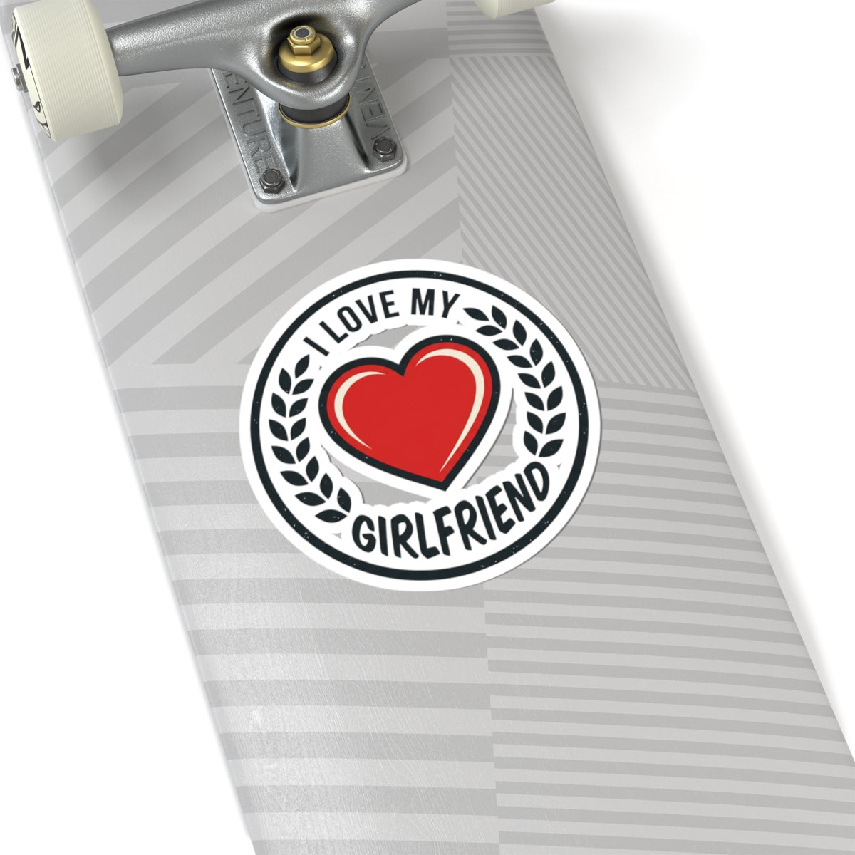 I Love My Girlfriend Sticker — Heart Emblem Sticker for Laptops, Gifts & Valentines