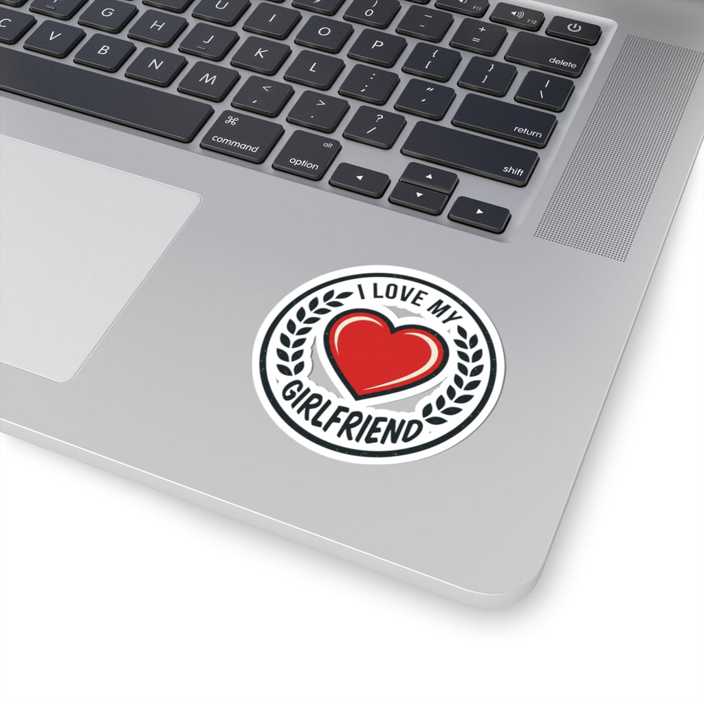 I Love My Girlfriend Sticker — Heart Emblem Sticker for Laptops, Gifts & Valentines