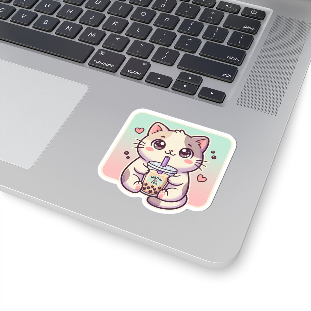 Kawaii Cat Bubble Tea Sticker (Meow Tea)
