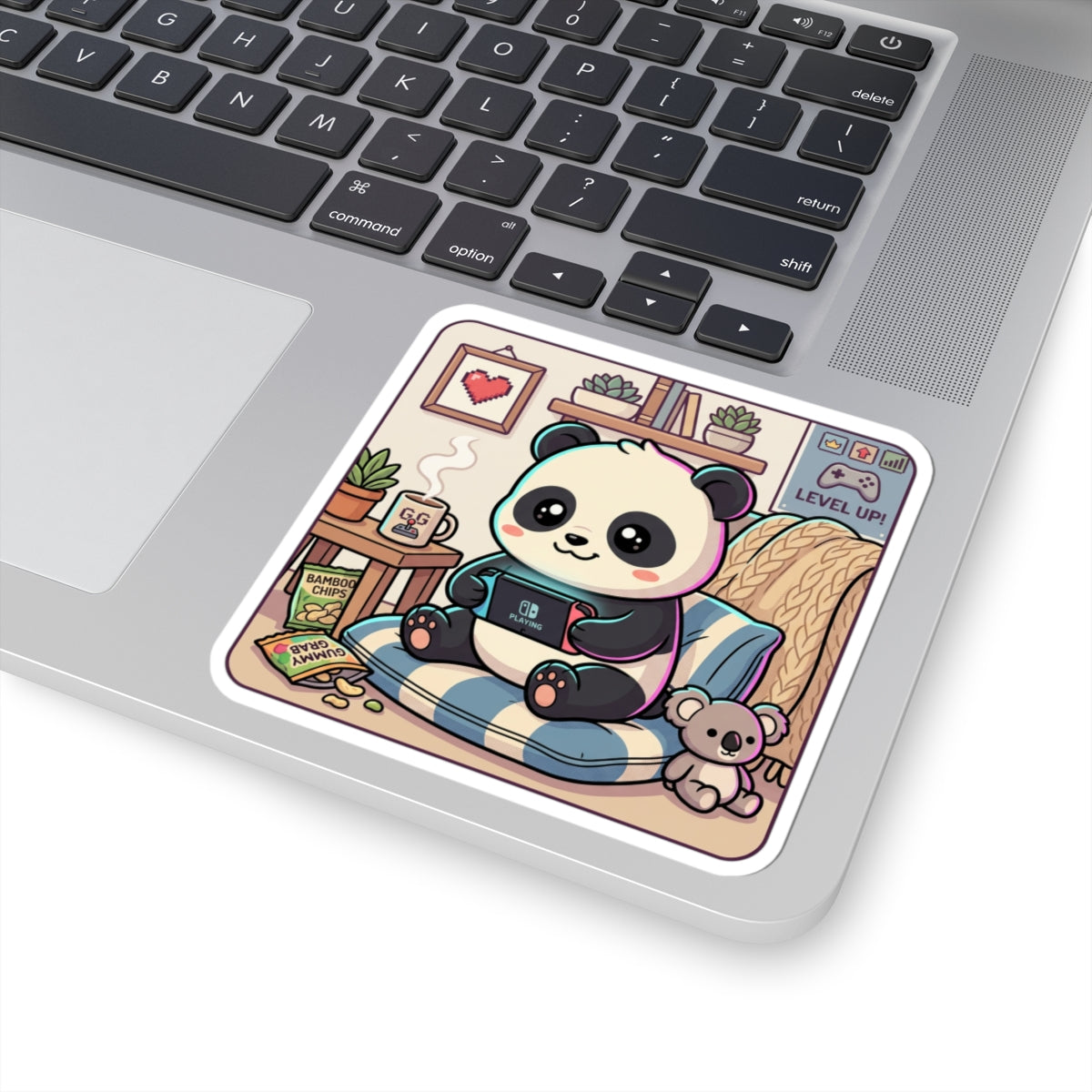 Cozy Gamer Panda Sticker