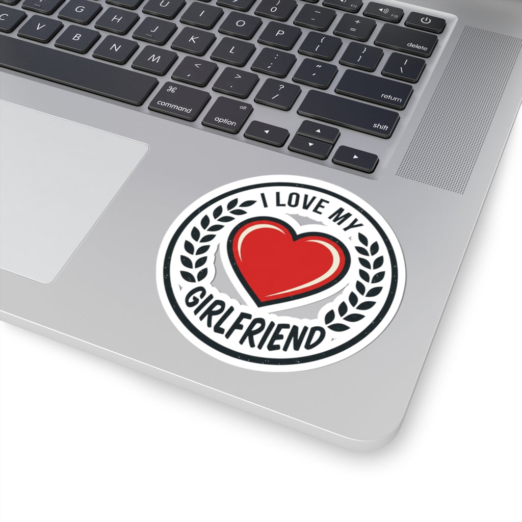 I Love My Girlfriend Sticker — Heart Emblem Sticker for Laptops, Gifts & Valentines